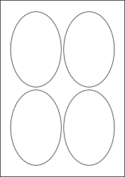 Inkjet Transparent Labels, 4 Ovals, 90 x 135mm, LP4/90OV GCP