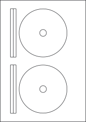 Laser Gloss CD Labels & DVD Labels, 117mm Diameter, LPCD117 GW