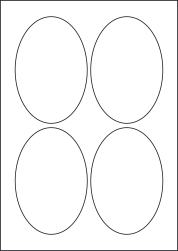 Oval Opaque Labels, 4 Per Sheet, 90 x 135mm, LP4/90OV OPQ