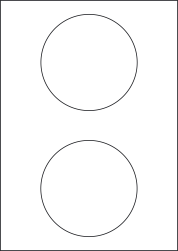 Paper Labels, 2 Round Labels Per Sheet, 114.5mm Diameter, LP2/115R