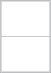 Paper Labels, 2 White Labels Per Sheet, 199.6 x 143.5mm, LP2/199