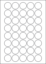 Paper Labels, 40 Round Labels Per Sheet, 32mm Diameter, LP40/32R