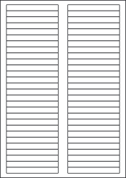 Paper Labels, 56 White Labels Per Sheet, 89 x 10mm, LP56/89