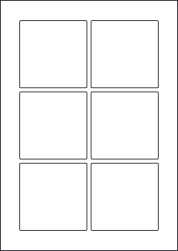 Paper Labels, 6 Square Labels Per Sheet, 80 x 80mm, LP6/80SQ
