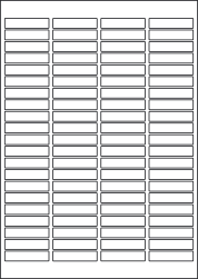 Paper Labels, 84 White Labels Per Sheet, 46 x 11.1mm, LP84/46