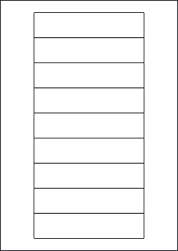 Paper Labels, 9 White Labels Per Sheet, 133 x 29.6mm, LP9/133