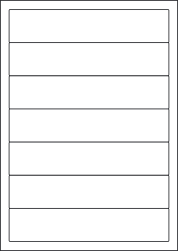 Rectangle Labels (Round Corners) For Inkjet/Laser Printers, 7 per sheet, 192 x 39mm, LP7/192