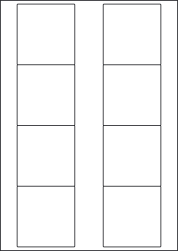 Rectangle Labels (Round Corners) For Inkjet/Laser Printers, 8 per sheet, 70 x 71.8mm, LP8/71