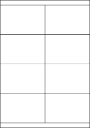 Rectangle Labels (Square Cut) For Inkjet/Laser Printers, 8 per sheet, 105 x 70.7mm, LP8/105S