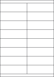 Removable Labels, 16 Per Sheet, 105 x 34.95mm, LP16/105S REM