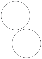 Removable Labels, 2 Round Labels, 144mm Diameter, LP2/144R REM