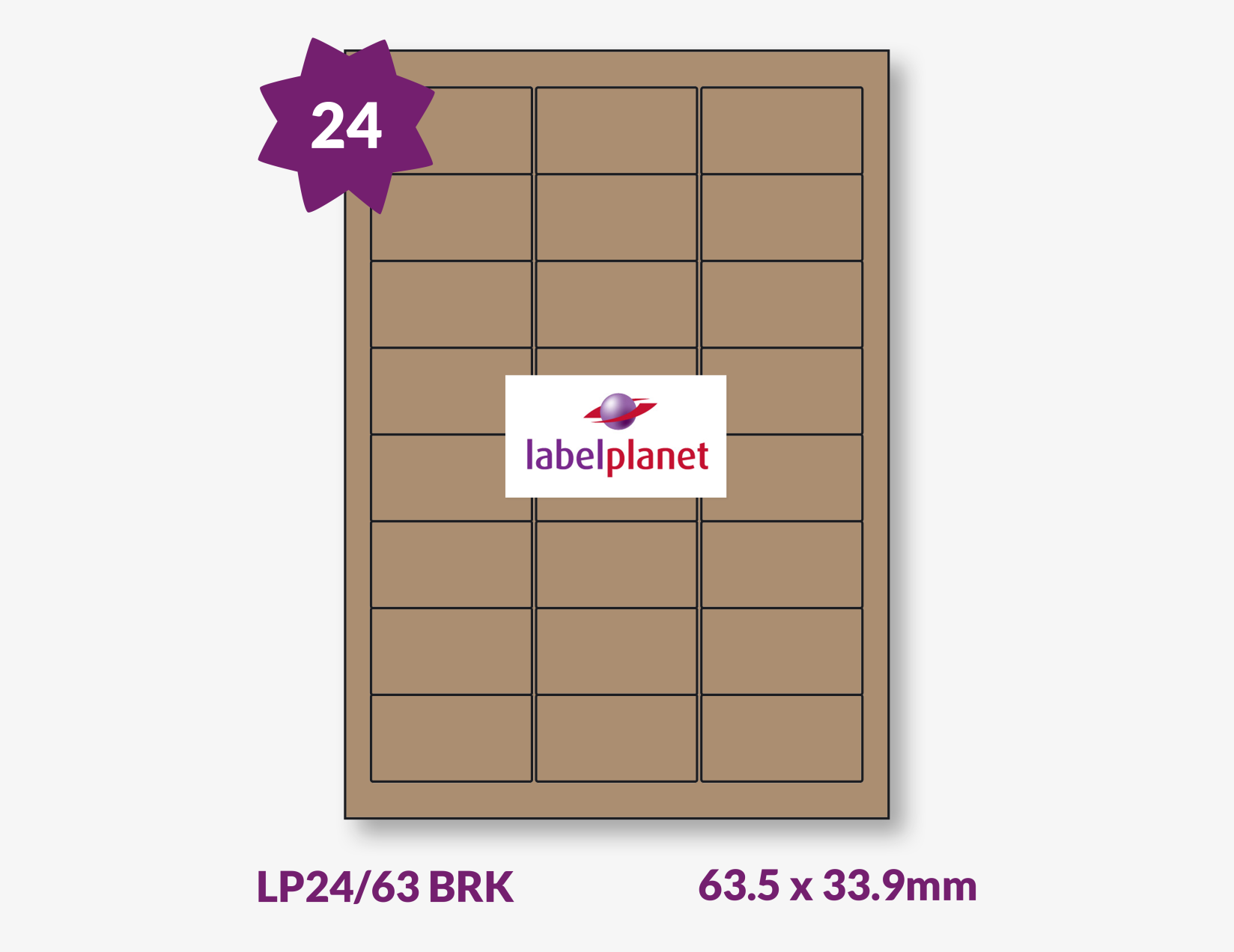 Buy Product Code LP24/63 BRK from Labelplanet