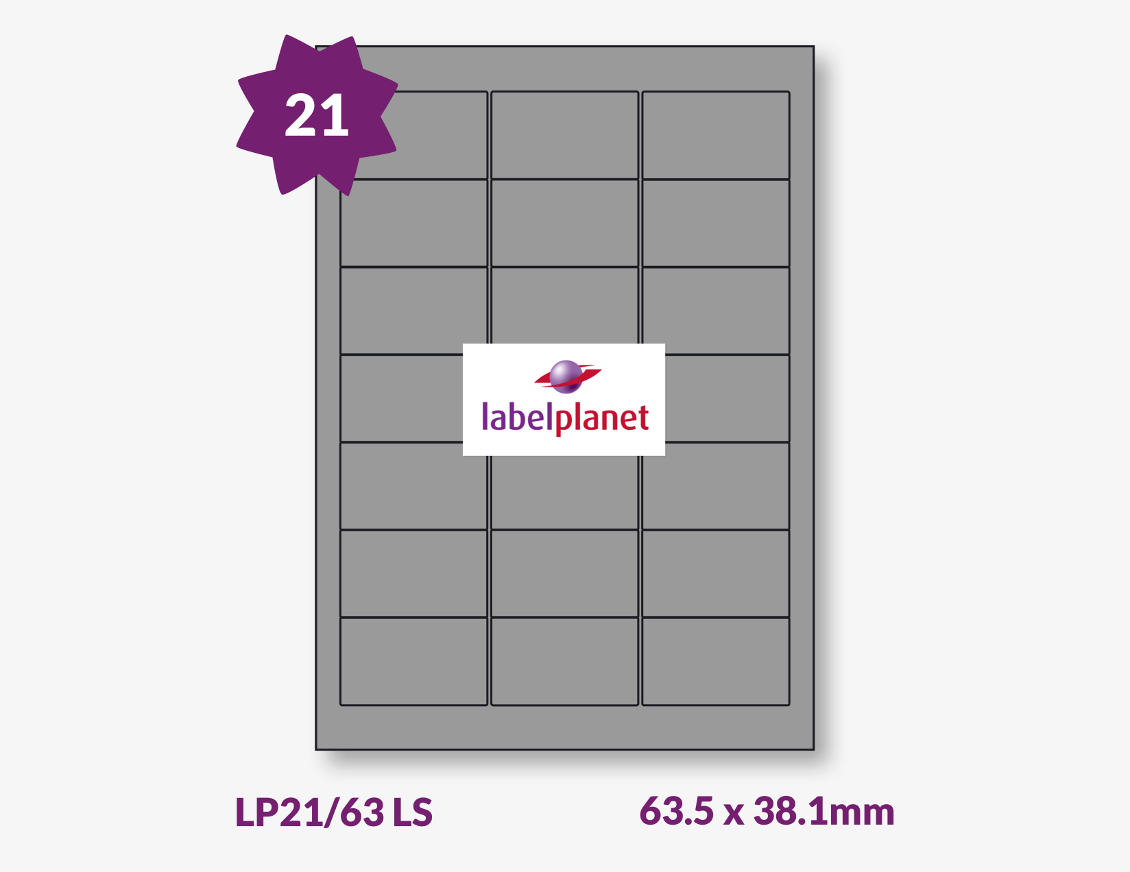 ルビーページ Buy Product Code LP21/63 LS from Labelplanet