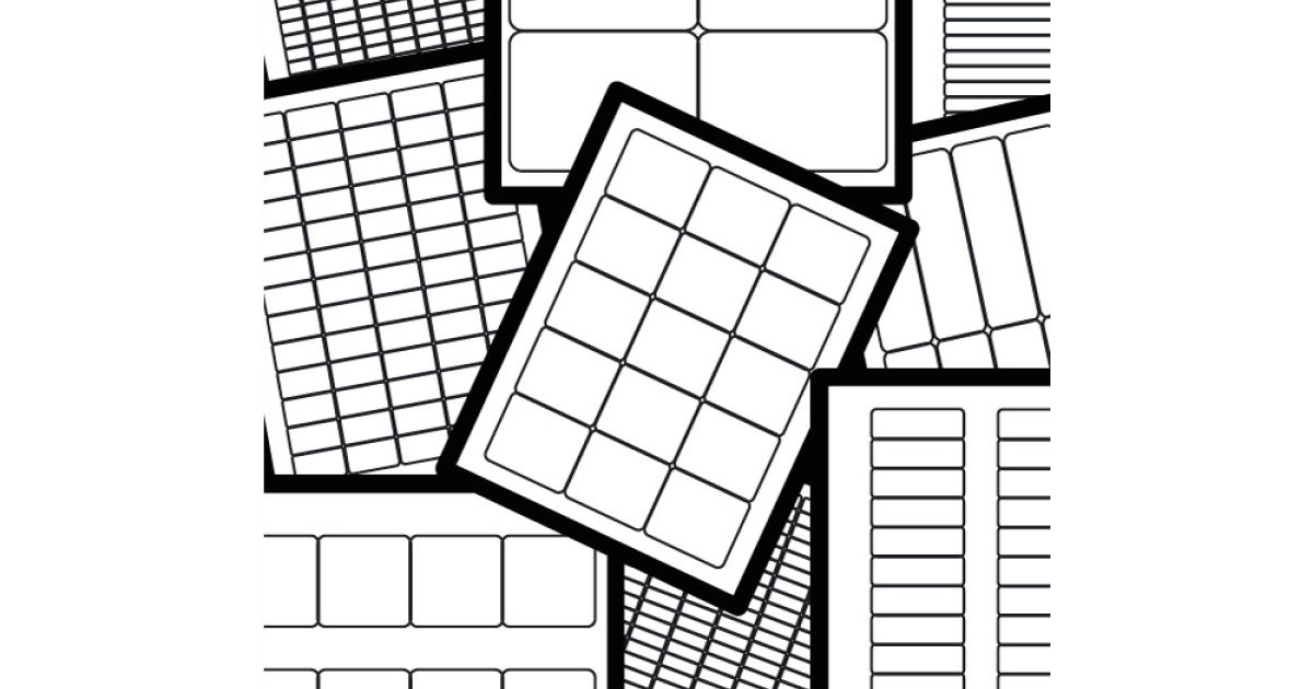 Label templates for rectangle labels with round corners