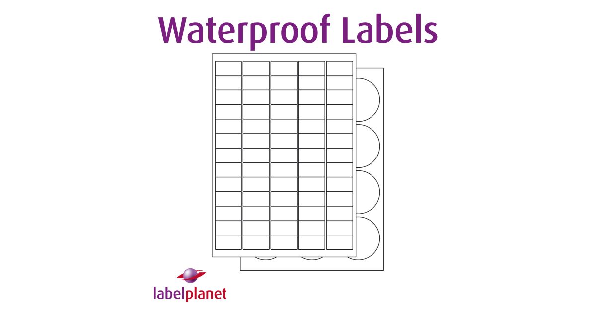 Waterproof Labels On A4 Sheets Plastic Labels