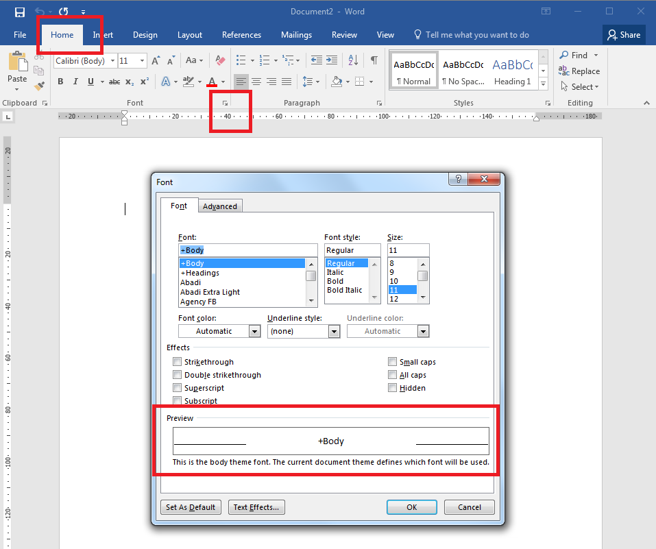 How to format text in Word