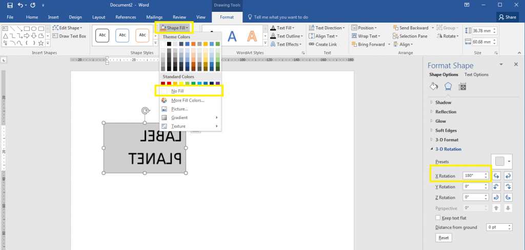 How to rotate WordArt and text boxes in Word, part two