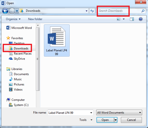 How to find a saved template in Microsoft File Explorer