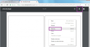 Downloading PDF templates in Chrome