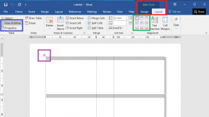 How to format label templates made using the Create Labels tool in Word