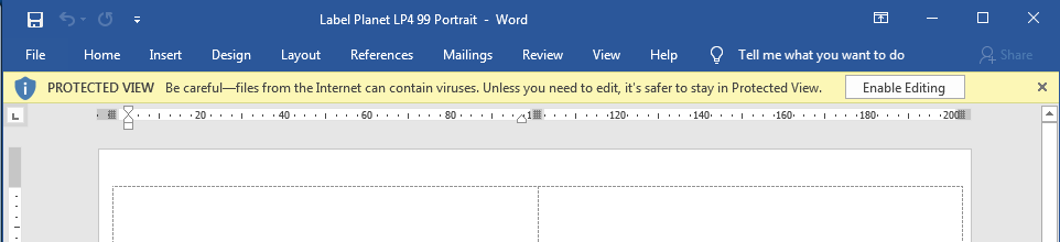 How to Enable Editing in Word label templates