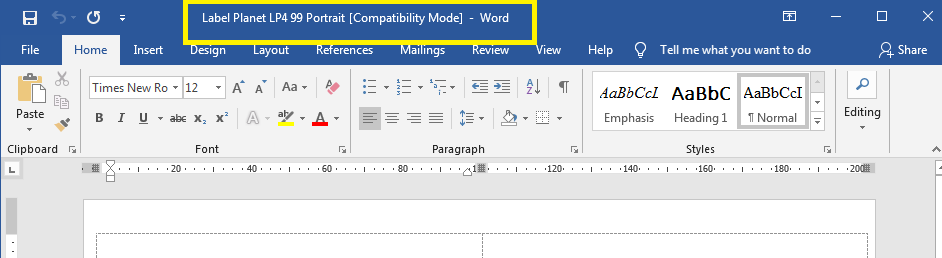 Compatibility mode warning in Word