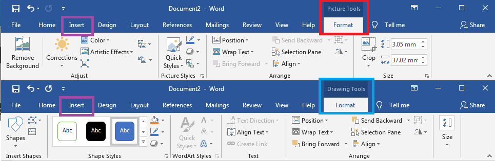 How to format images and shapes in Word label templates