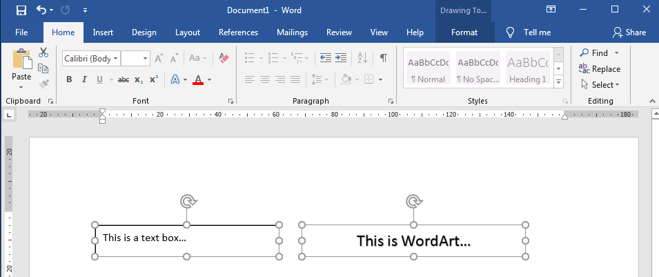 What is the difference between a text box and WordArt